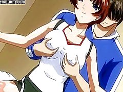 Tempting anime with large boobs