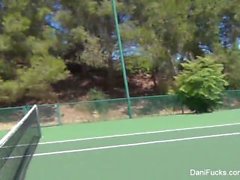 Topless tennis with Dani Daniels & Cherie DeVille