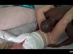 Cute Busty MILF sucking and fucking a huge black cock