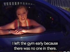 Fake Cop Hot gym MILF pulled over and fucked