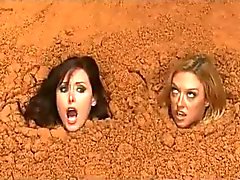 2 Nude Busty Women in Quicksand
