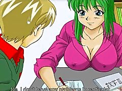 Busty hentai school doll gets banged hard by her coed