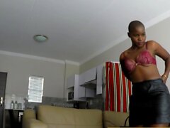 Busty Bald Ebony Babe Begging For A Job