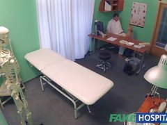 FakeHospital Sexy blonde MILF feeds then fucks doctor on desk