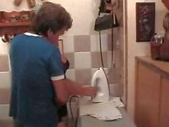 Chubby slut fucked in the kitchen