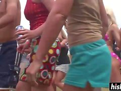 Naughty girls have fun at the concert
