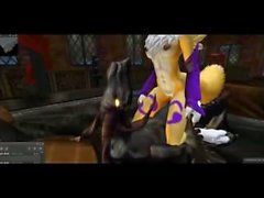 Alien Drake fucking renamon