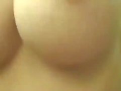 Girlfriend with Perfect Natural Tits Bangs Outside