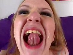 Jacqueline Summers loves being coated with jizz all over her lips