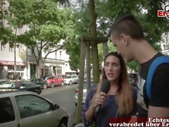 public casting in berlin of german couple for real porn