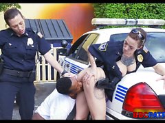 Big tit white cop fucked by big black cock