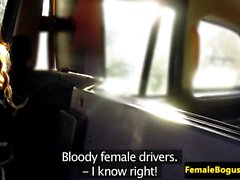 Female taxidriver facialized after fucking