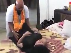 A hot womany with plump body had hot sex with a swamiji in