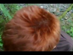 Busty Redhead with Big Tits Blows