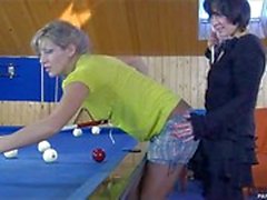 From wholesome pool game to nasty lesbian pussy fun