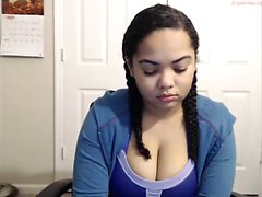 Beautiful big boobs brunette BBW boned