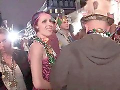 Random amateurs flashing in public during mardi gras