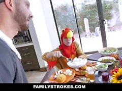 FamilyStrokes - Step Mother and Daughter Thanksgiving Fuck Fest
