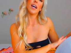 Busty Blonde Plays with Her Sex Toys