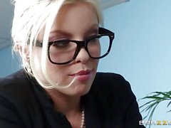 Office beauty Britney Amber anal fucking on the desk