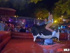 Naked Sluts Bull Riding at Flash Fest 2018 Wild and Out of Control