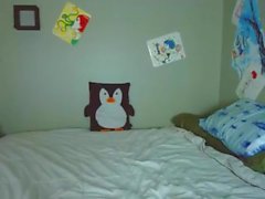 Camgirl o0Pepper0o Fucks Her Mouth With A Dildo, Drooling All Over Her Tits