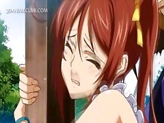 Hentai sweetie gets cunt and tits grabbed from her back
