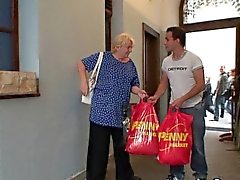 Old granny pleases an young guy